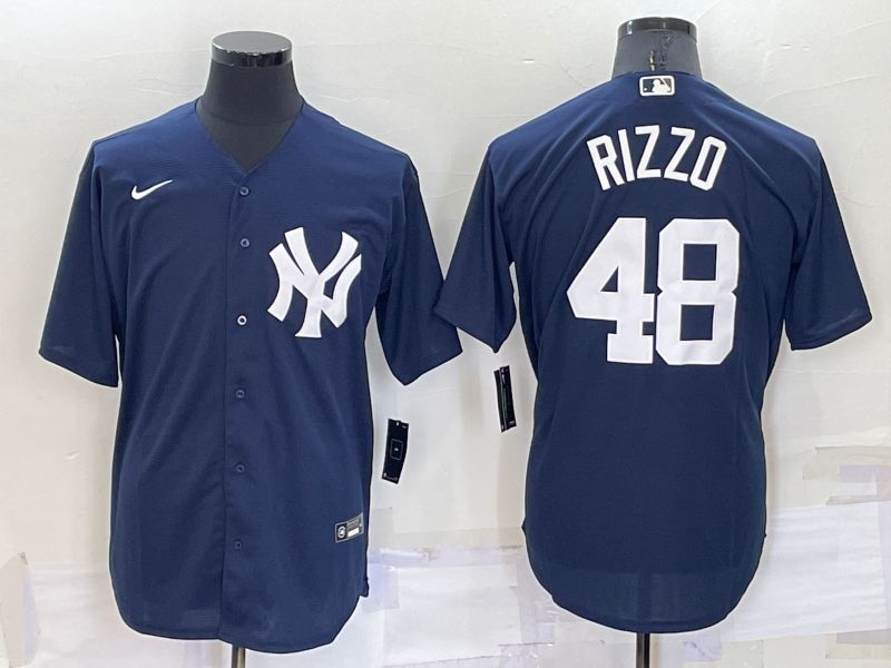 Men New York Yankees #48 Rizzo Blue Game 2022 Nike MLB Jersey2->new york yankees->MLB Jersey